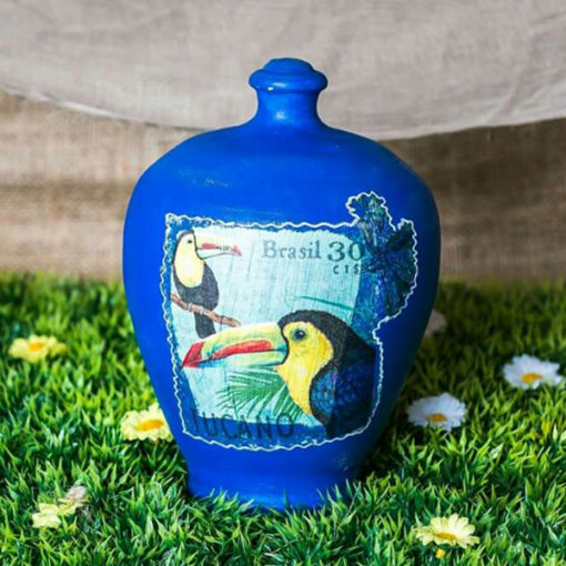 Κουμπάρας Πήλινος Decoupage Tokotoukan