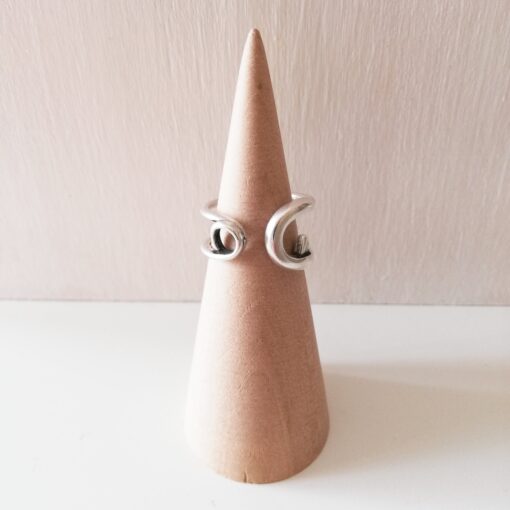Safety pin silver ring