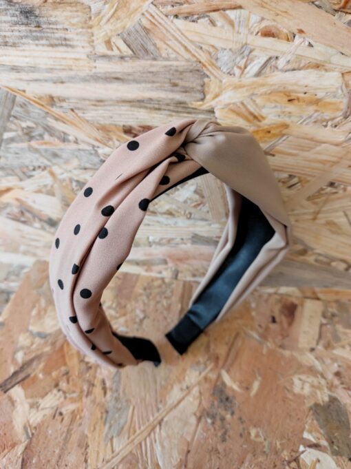 Hairband beige with dots