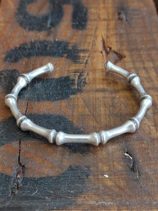Silver bamboo bracelet