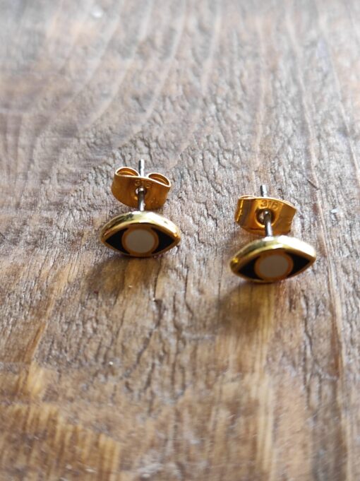 Black eye earrings