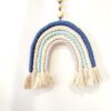 Διακοσμητικό τοίχου, μακραμέ ουράνιο τόξο σε αποχρώσεις του μπλέ (macrame rainbow)