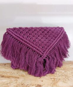 Χειροποίητη τσάντα μακραμέ φάκελος clutch bag magenta