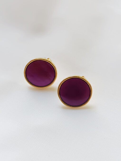 Purple dot earrings