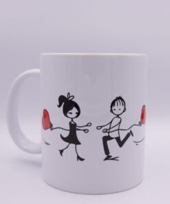 Κούπα ζευγάρι με μπαλόνια καρδούλες