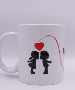 Κούπα ζευγάρι με καρδούλες