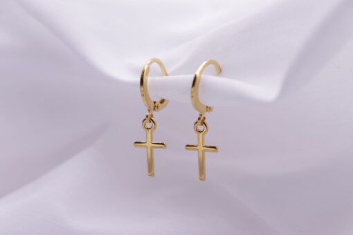 Mini cross earrings