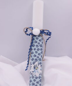 Πασχαλινή χειροποίητη λαμπάδα με σχέδιο Bluey