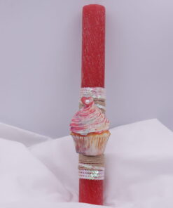 Πασχαλινή χειροποιήτη λαμπάδα με capcake