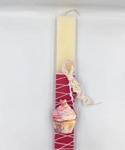 Πασχαλινή χειροποιήτη λαμπάδα με capcake