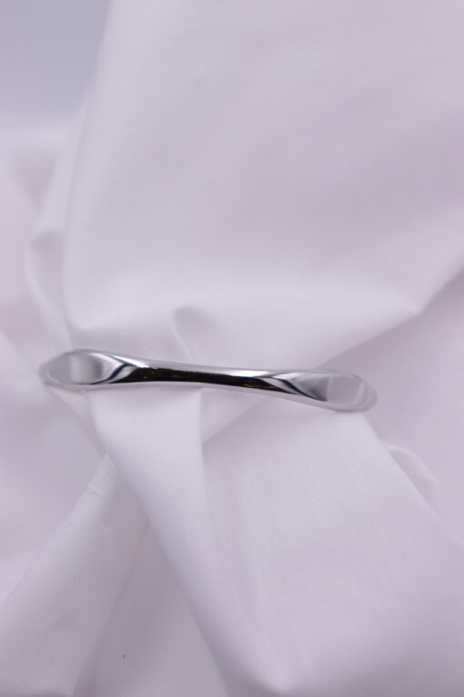 Border silver cuff βραχιόλι