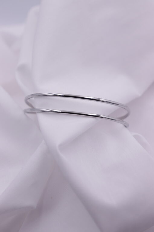 Line silver cuff βραχιόλι