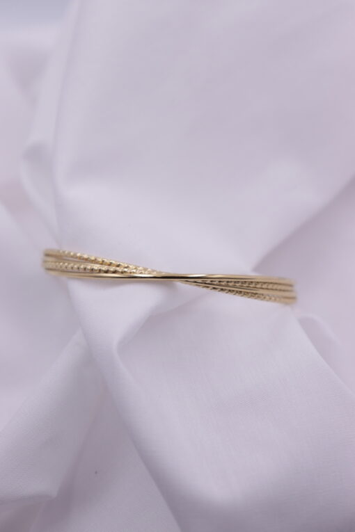 Twisted gold cuff βραχιόλι