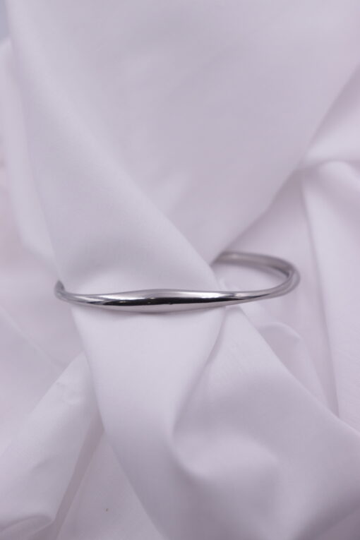 Square silver cuff βραχιόλι