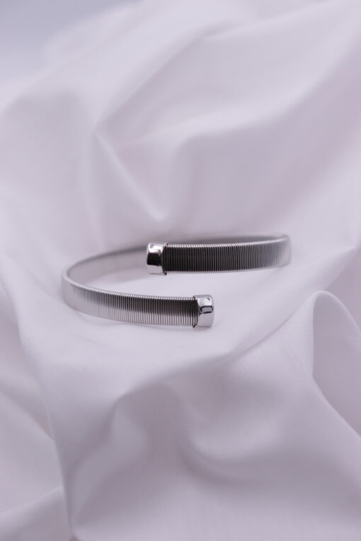 Snaked silver cuff βραχιόλι