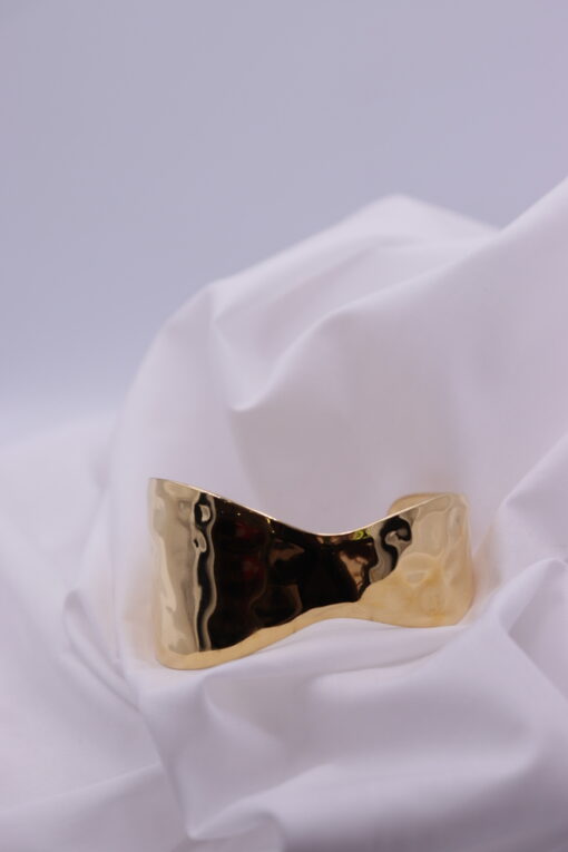 Wave gold cuff βραχιόλι