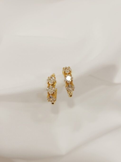 Crystal hoops gold