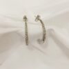 Crystal half hoop silver