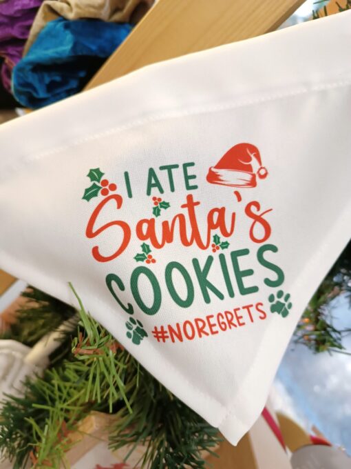 Μπαντάνα για σκυλάκια " I Ate Santa's cookies"