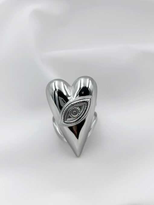 Heart eye silver