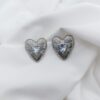 Crystal heart silver