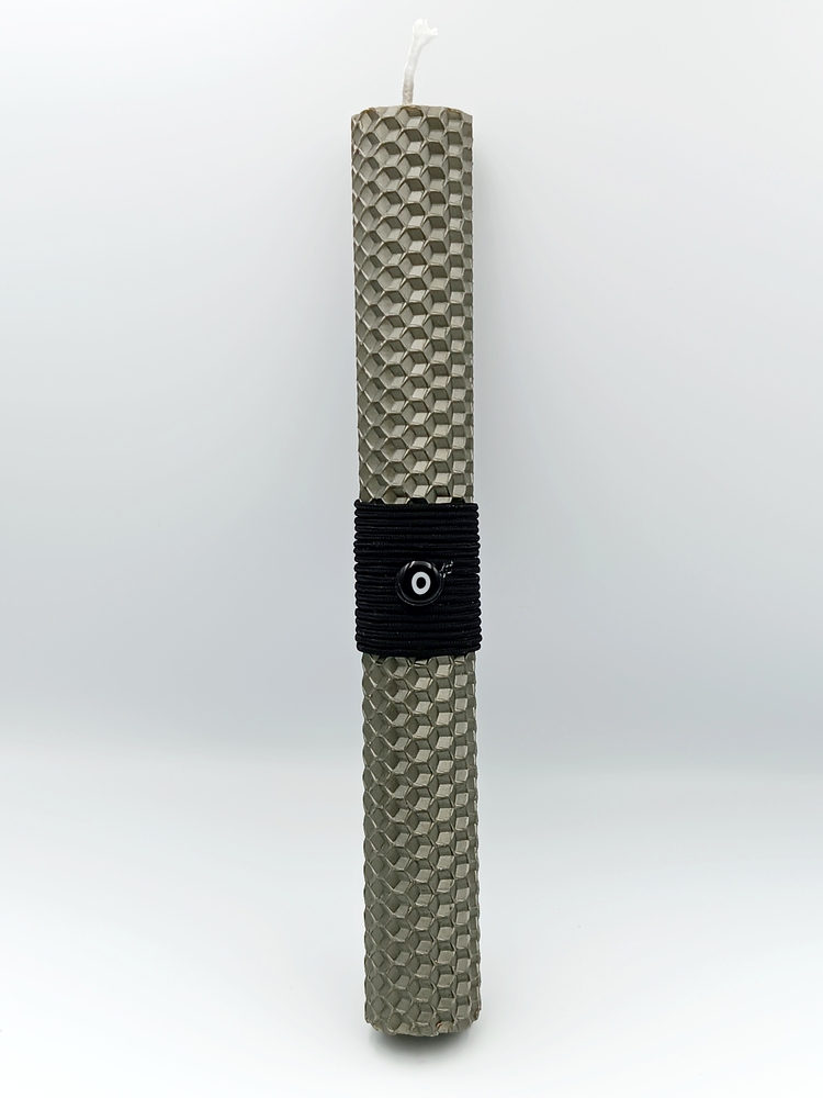 Πασχαλινή λαμπάδα μελισσοκέρι με ματάκι