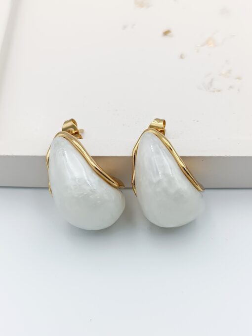 White crystal earrings