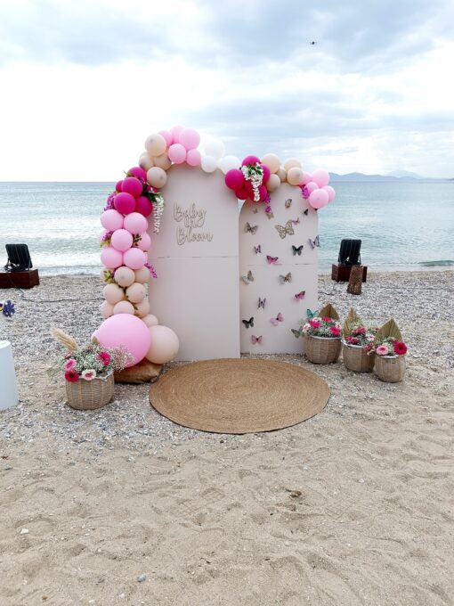 Backdrops with balloons flowers & butterflies