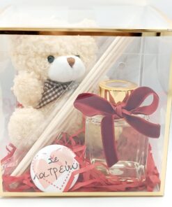 Σετ αρωματικό χώρου baby powder με αρκουδάκι και μαγνητάκι